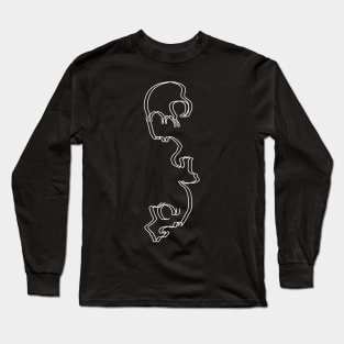 Three-phase Skulls (White) Long Sleeve T-Shirt